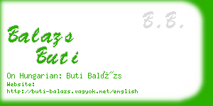 balazs buti business card